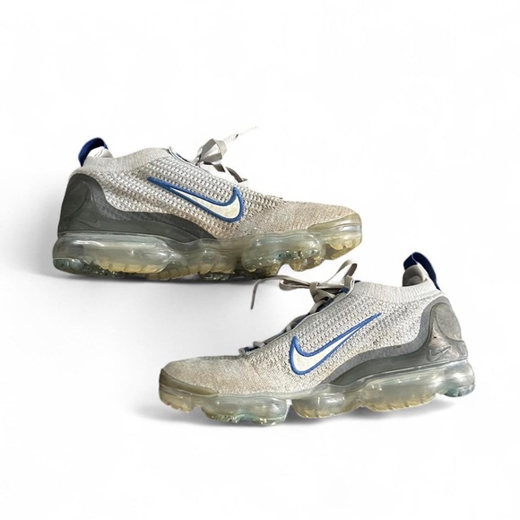 Nike Air VaporMax 2021 Flyknit sneakers grey and blue colorway Platinum blue 8 - Picture 2 of 6